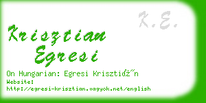 krisztian egresi business card